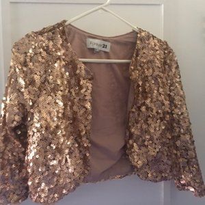 Rose Gold Sequin Short Jacket S/P